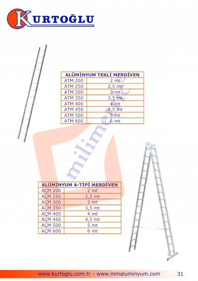 Alüminyum Merdivenler 