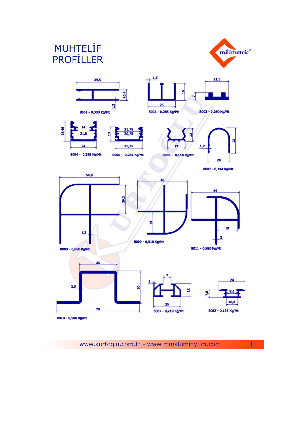 Miscellaneous Aluminium Profiles