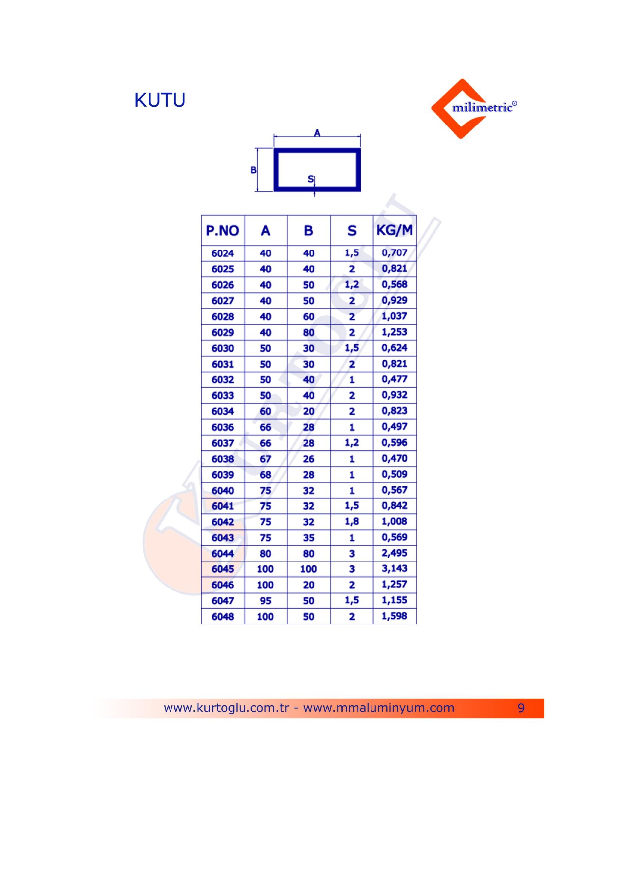 Alüminyum profil katalog görseli 9